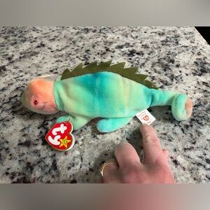 Iggy the Iguana original Ty Beanie Baby 1997.